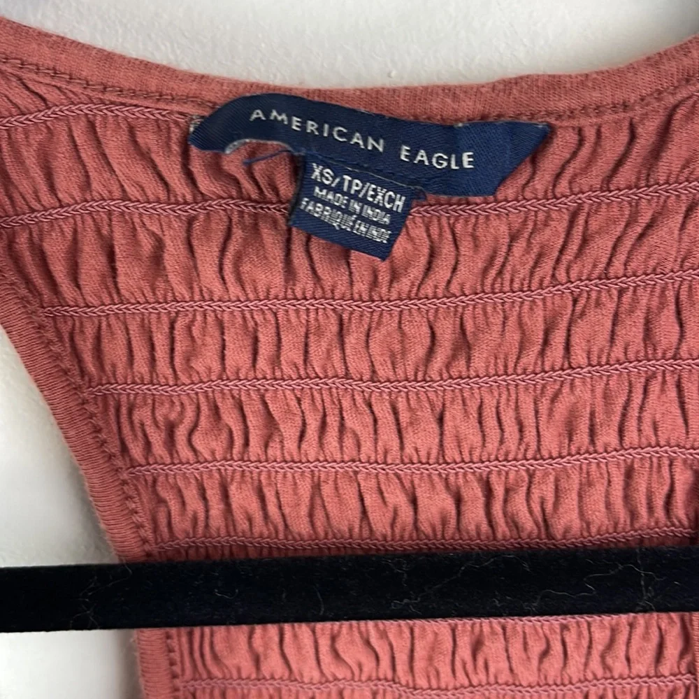 American Eagle Rust Smocked Tank size xs - Picture 3 of 4